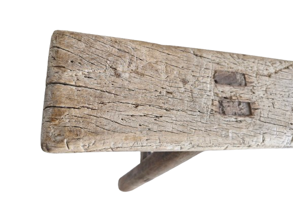 Oude houten bank 