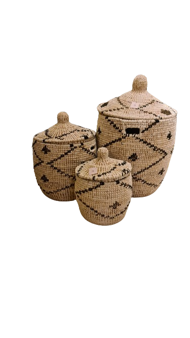 Bali mand S - Wit / zwart / naturel