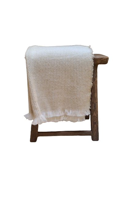 Merino plaid beige - 140 x 180 cm