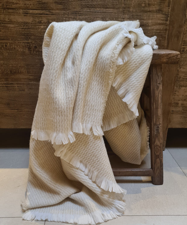 Merino plaid beige - 140 x 180 cm