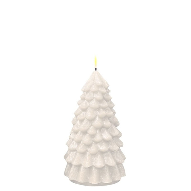 Ledkaars chistmas tree wit - 10,5 x 19 cm