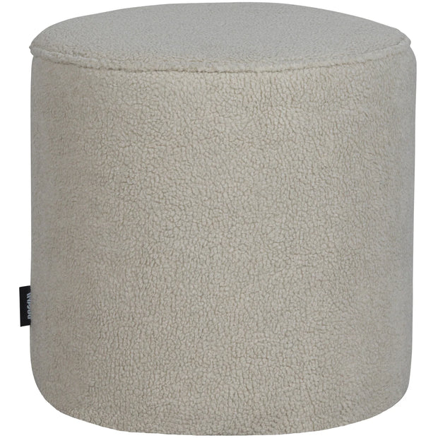 Hoge ronde teddypoef - offwhite