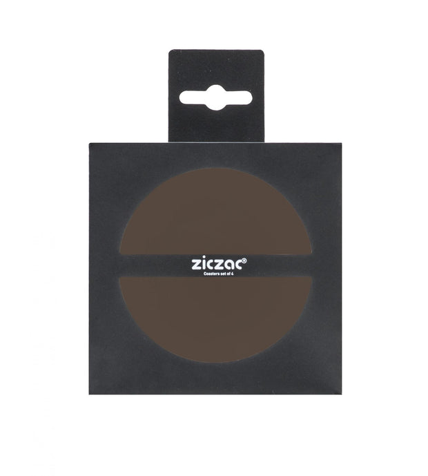 Glasonderzetters S/4 bruin - 10 cm