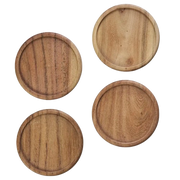 Houten onderzetters set/4