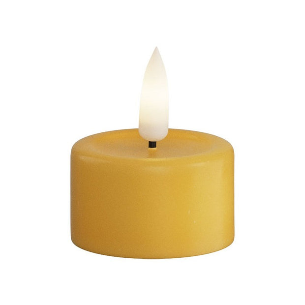 Ledkaars oker set - theelicht