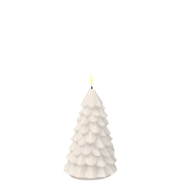 Ledkaars chistmas tree wit - 10 x 16 cm