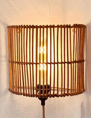 Wandlamp rotan - 13 x 22 cm