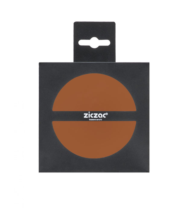 Glasonderzetters S/4 cognac - 10 cm