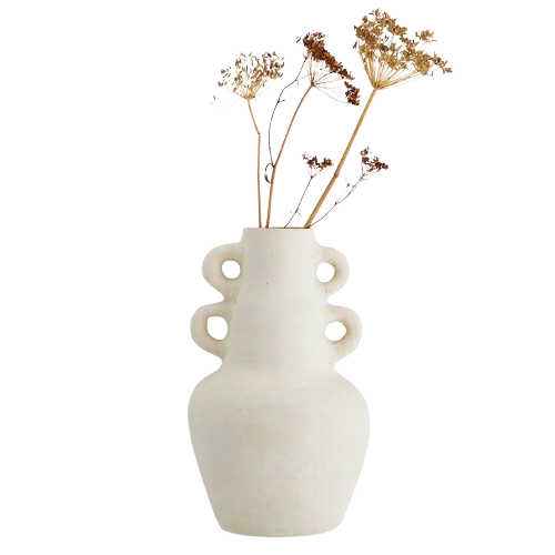 Wandvazen van papier-maché - Wit