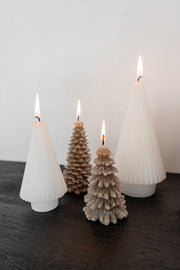 Kaars Tree James taupe - S