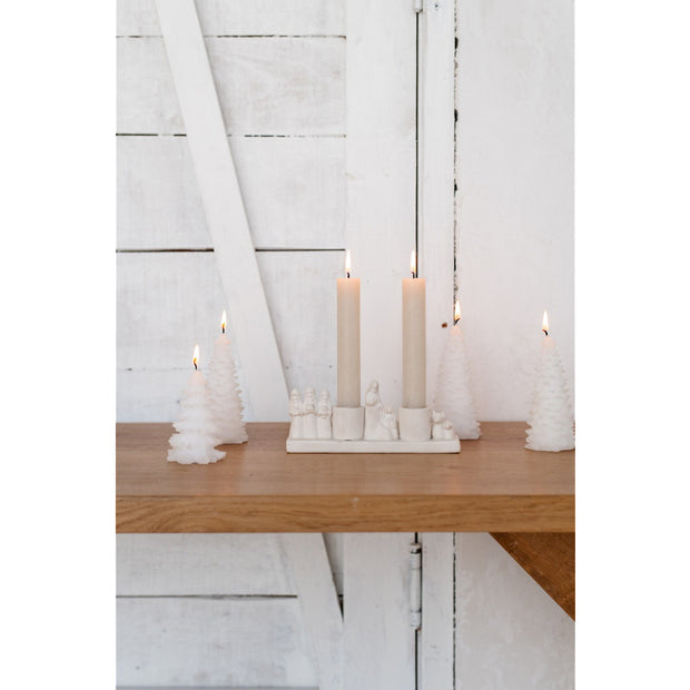 Kaars Tree James wit - S