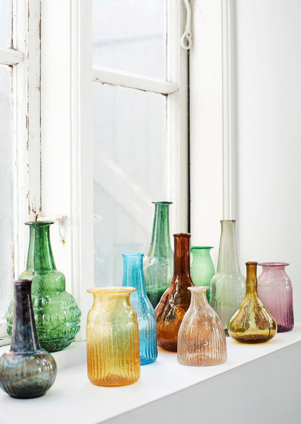 Recycled glazen vaas - 13 cm