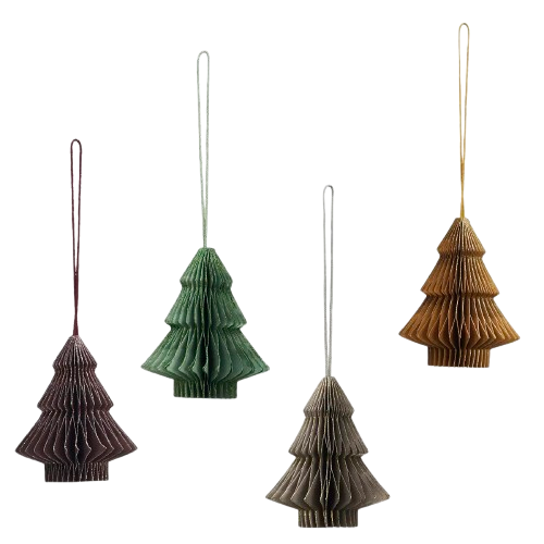 Hangende kerstboompjes set / 4