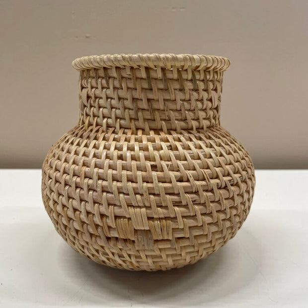 Rotan vaas naturel - 13 cm