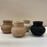 Rotan vaas naturel - 13 cm
