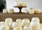 Alabast theelichthouder  S - Butter