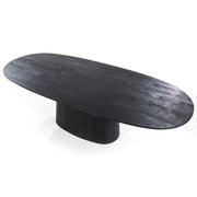 Ovale zwarte eettafel Aron 