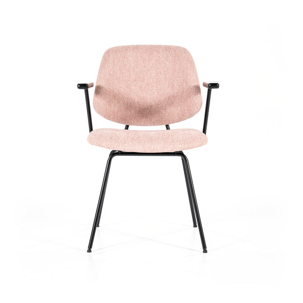 Stoel Lynn met armleuningen - roze