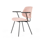 Stoel Lynn met armleuningen - roze