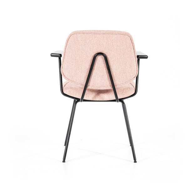 Stoel Lynn met armleuningen - roze