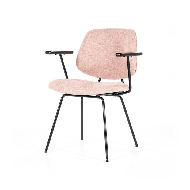 Stoel Lynn met armleuningen - roze