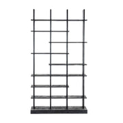 Open zwarte houten kast 