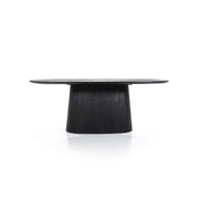 Ovale zwarte eettafel Aron 