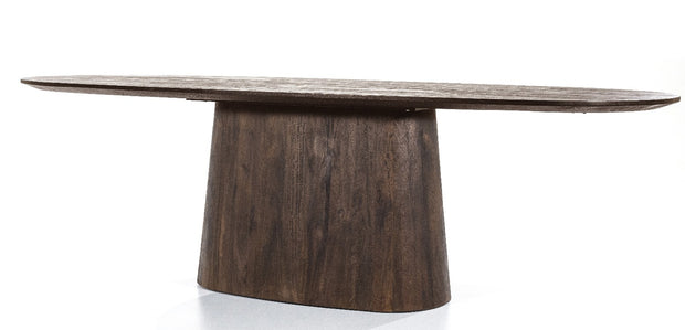 Ovale Aron eettafel bruin