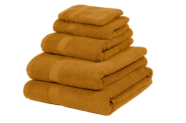 Een zacht gastendoek in een prachtige aardetint, een cognac kleur voor een oase van rust in jouw gastentoilet of badkamer