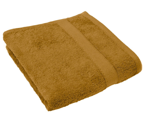 Een zacht gastendoek in een prachtige aardetint, een cognac kleur voor een oase van rust in jouw gastentoilet of badkamer