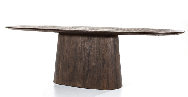 Ovale bruine eettafel Aron 