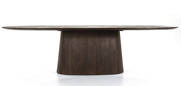 Ovale bruine eettafel Aron 