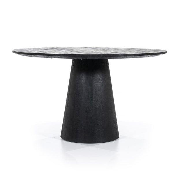 Ronde zwarte eettafel Aron 