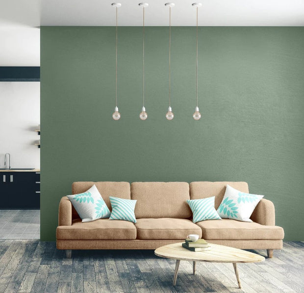 Jute kabel met witte plafondkap voor mooie natuurlijke plafondverlichting van hoopzi