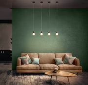Jute plafondkap pendelsnoer naturel jute en zwart detail voor lichtbronnen met E27 fitting van het merk Hoopzi