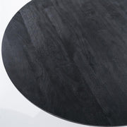 Ronde zwarte eettafel Aron 