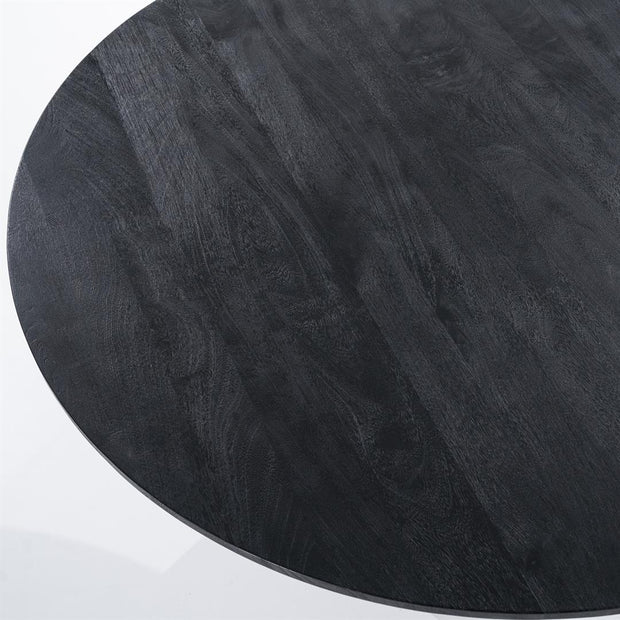 Ronde zwarte eettafel Aron 