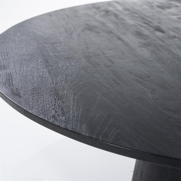 Ronde zwarte eettafel Aron 