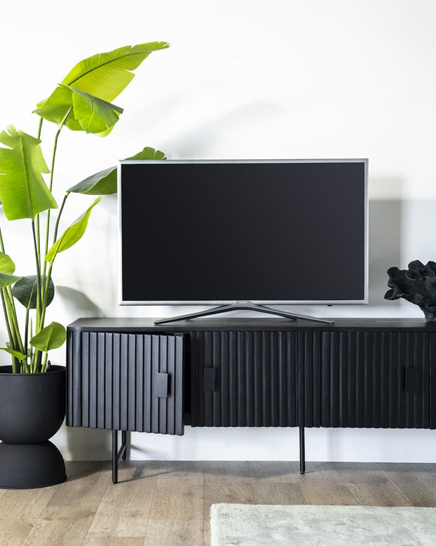 Tv meubel Remi 4-drs - zwart